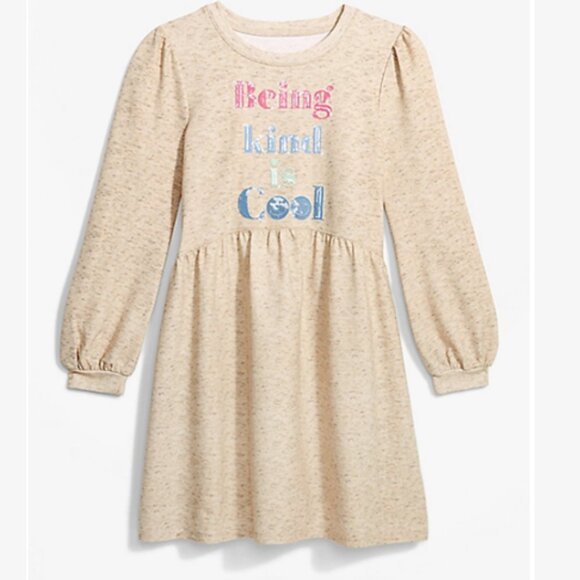 NEW Maurices Evsie Long Sleeve Being Kind Is Cool Sequin Sweatshirt Dress XXS - Picture 1 of 2